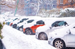 auto's in sneeuw